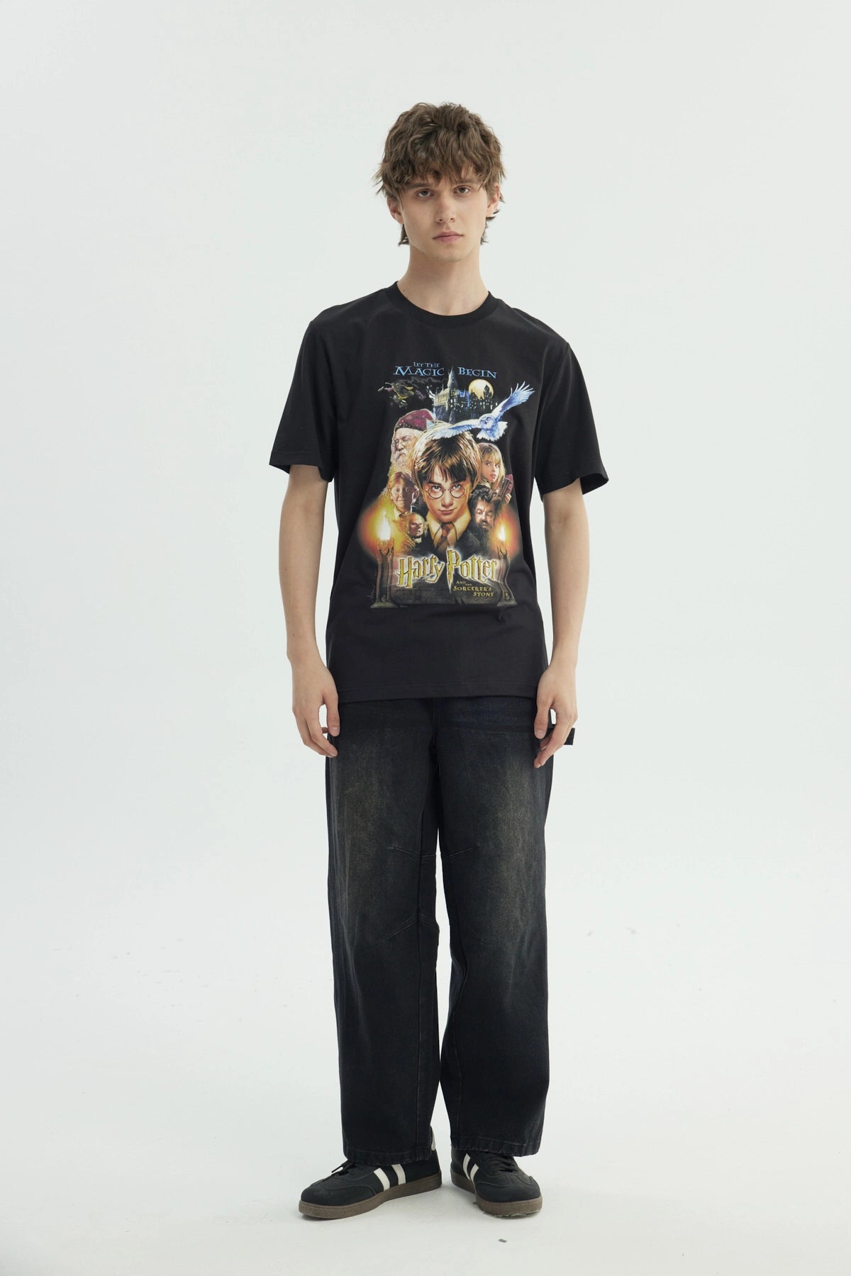 Polera Hombre Harry Potter Negro