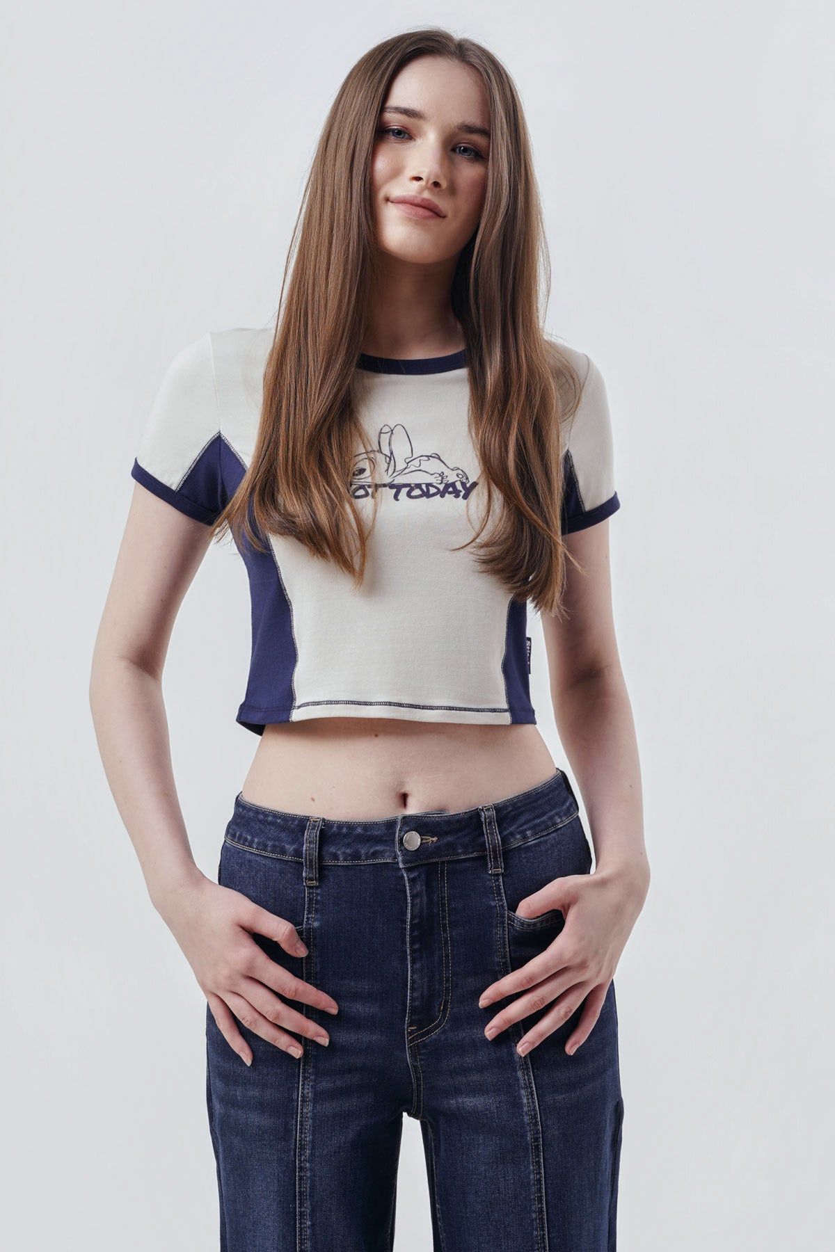 Polera Mujer Lilo & Stitch Crudo