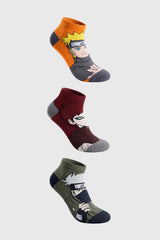 Calceta Deportiva Pack3 Hombre Naruto Naranjo