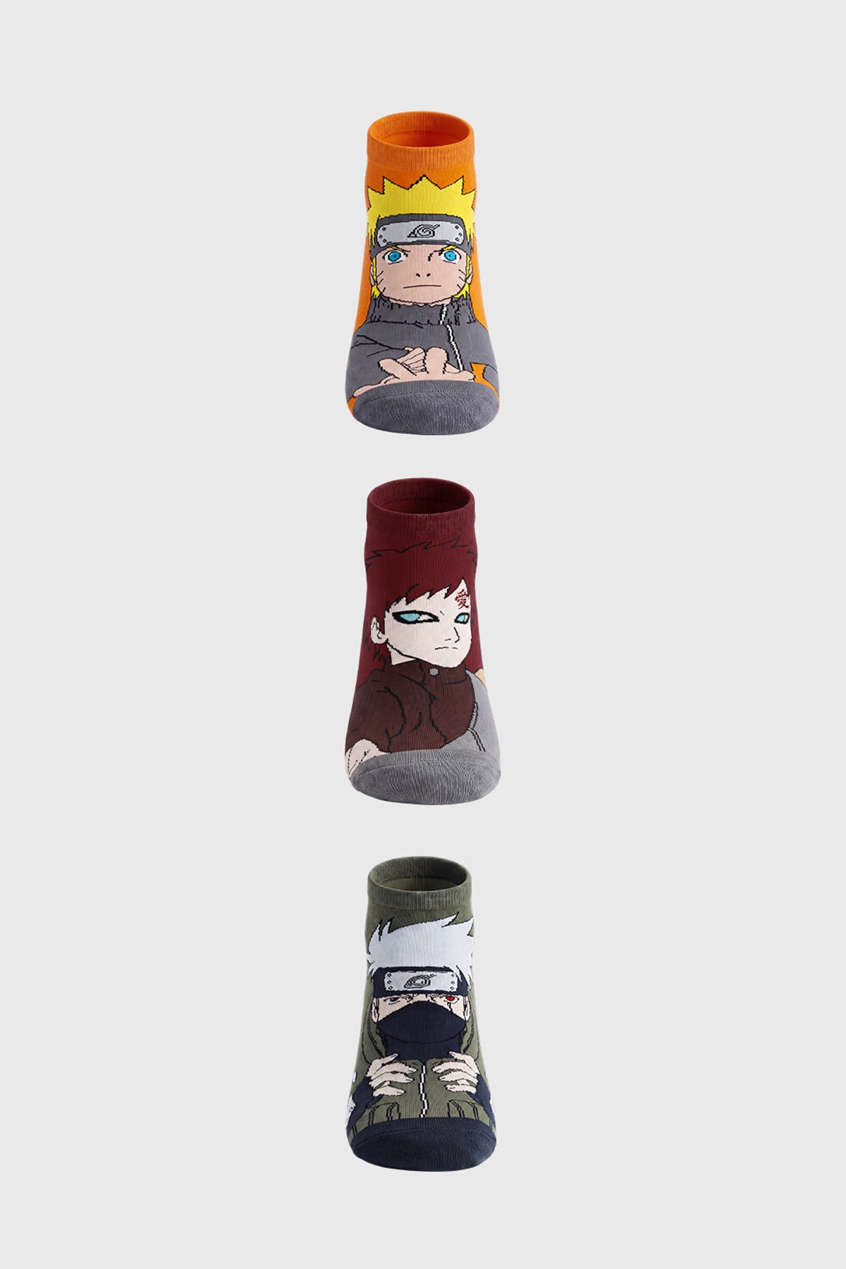 Calceta Deportiva Pack3 Hombre Naruto Naranjo