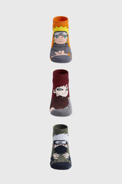 Calceta Deportiva Pack3 Hombre Naruto Naranjo