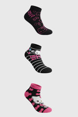 Calceta Deportiva Pack3 Mujer Hello Kitty Negro