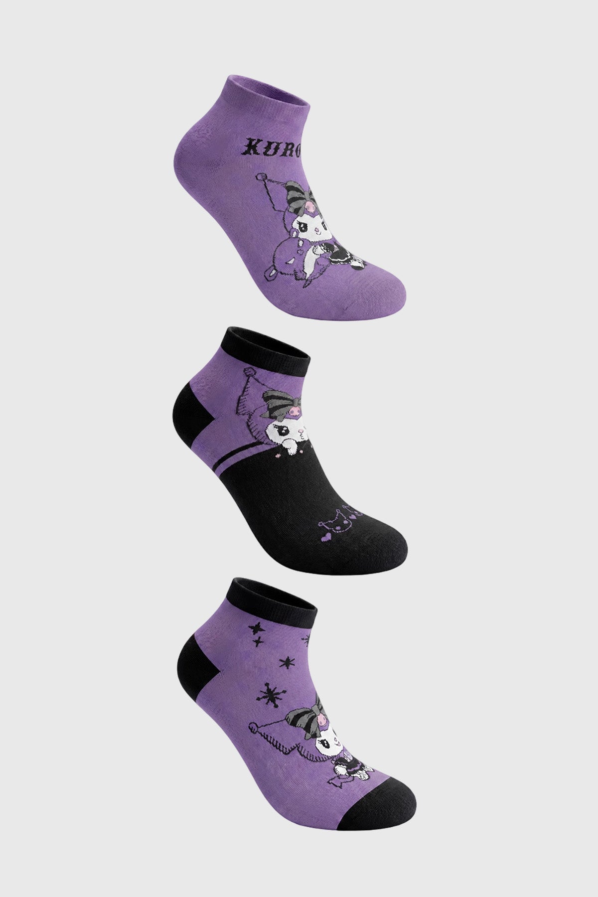 Calceta Deportiva Mujer Kuromi Lila