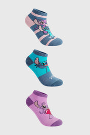 Calceta Deportiva Mujer Lilo And Stitch Azul