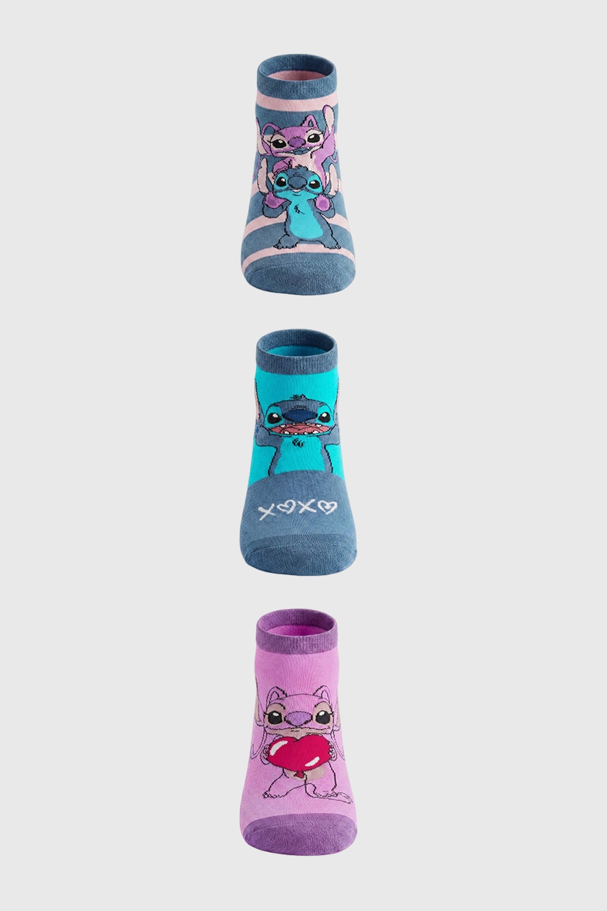 Calceta Deportiva Mujer Lilo And Stitch Azul