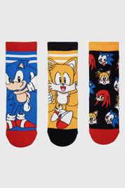 Calcetín Niño Tripack Sonic Azul