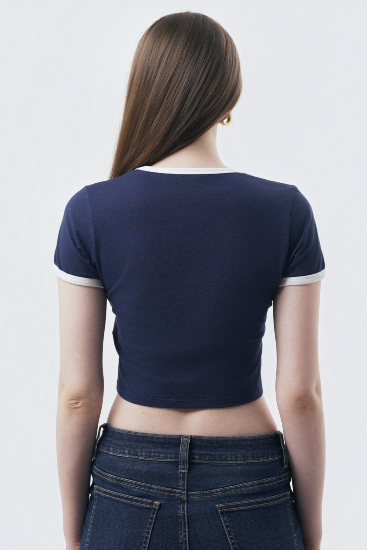 Polera Mujer Slim Fit Azul Marino