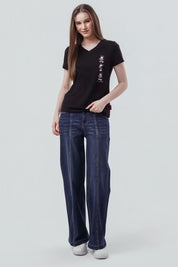 Polera Juvenil Mujer Negro