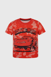 Polera Regular Cars Niño Rojo