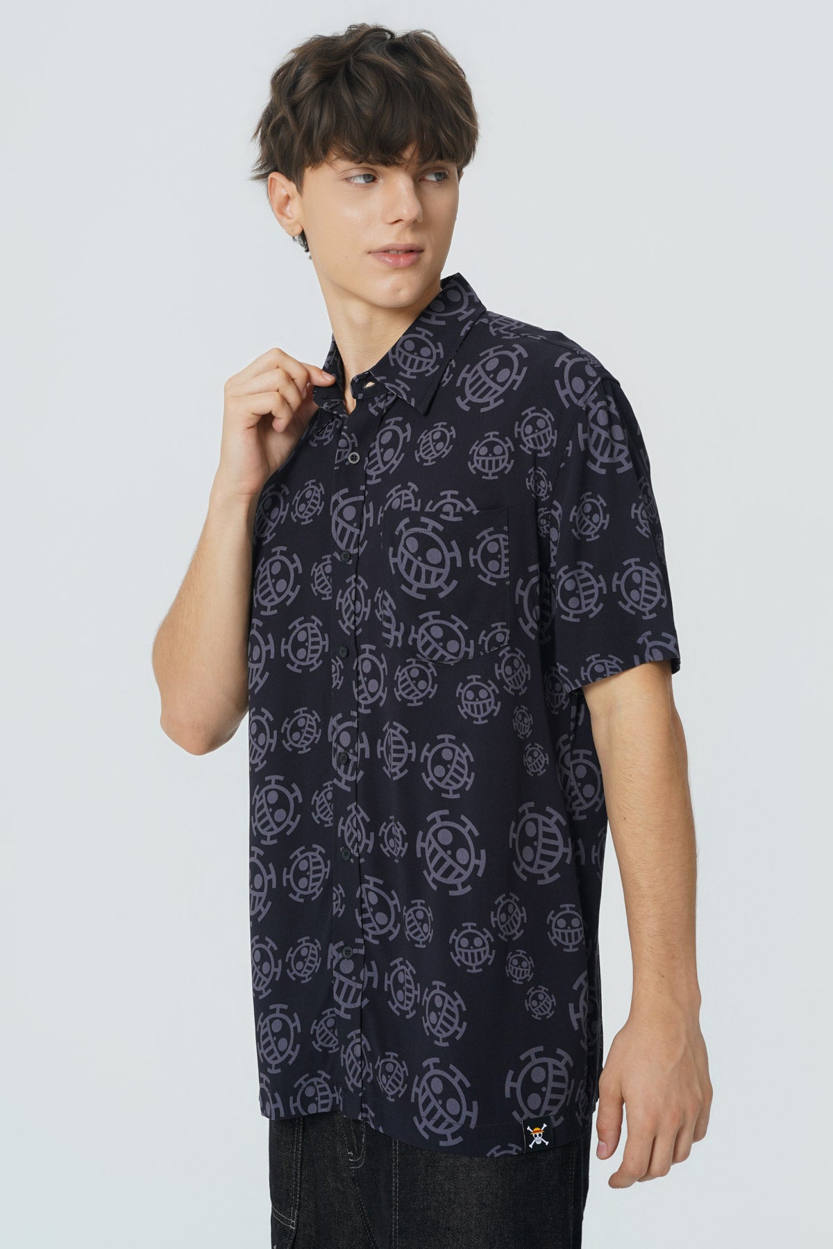 Camisa Regular Cuello Camisero Hombre One Piece Marengo