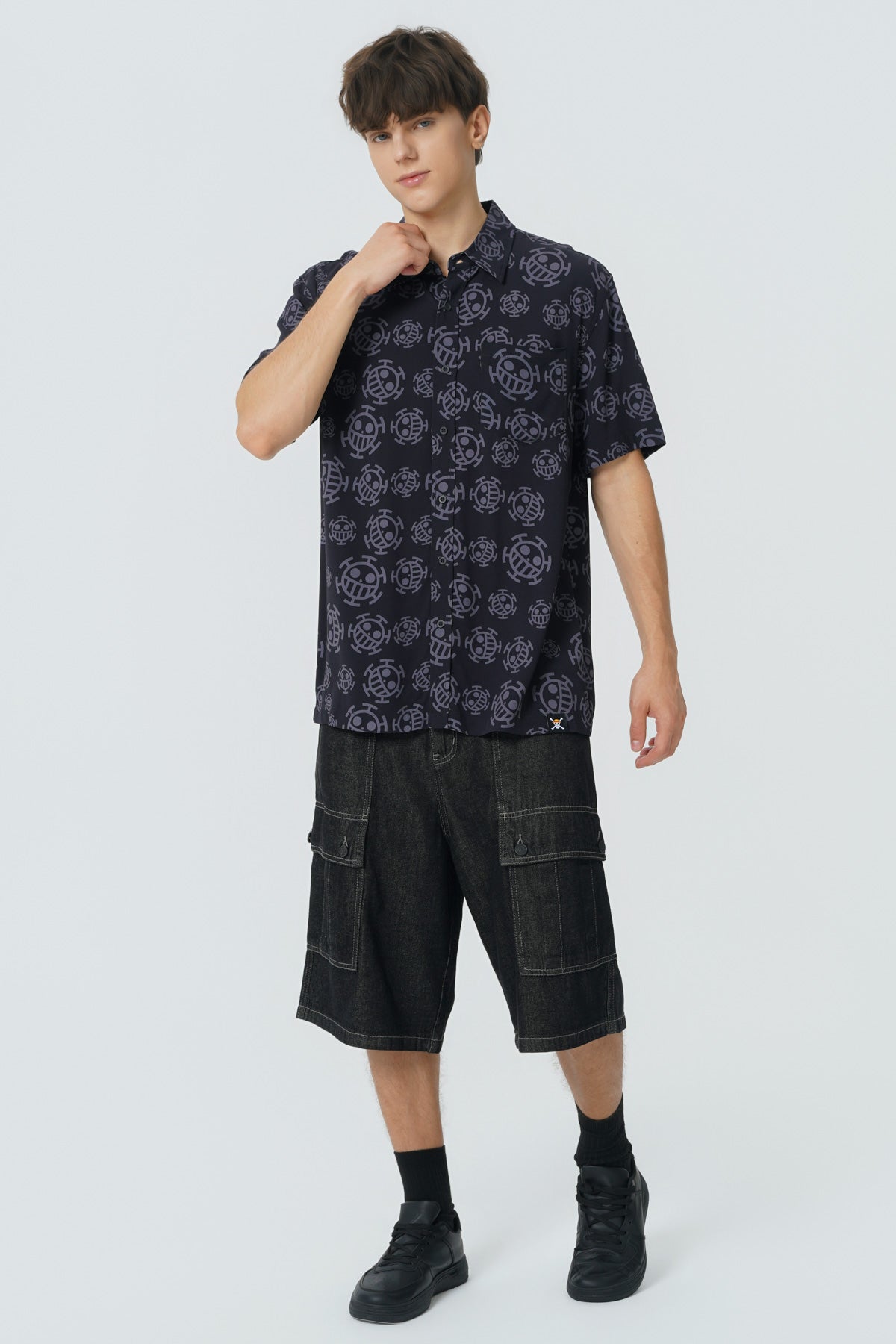Camisa Regular Cuello Camisero Hombre One Piece Marengo