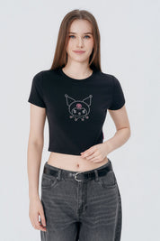 Polera Slim Fit Mujer Negro