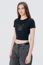 Polera Slim Fit Mujer Negro