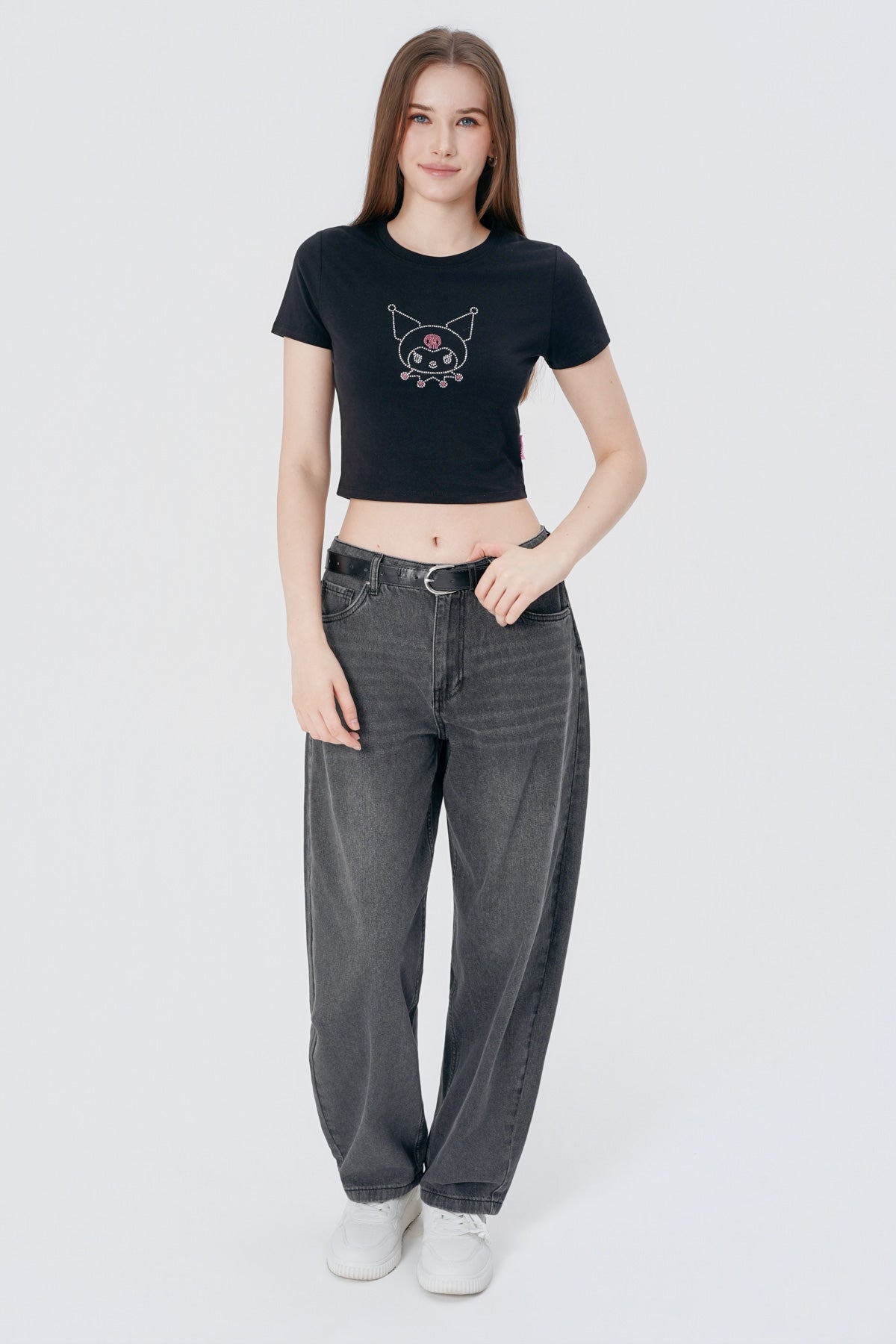 Polera Slim Fit Mujer Negro