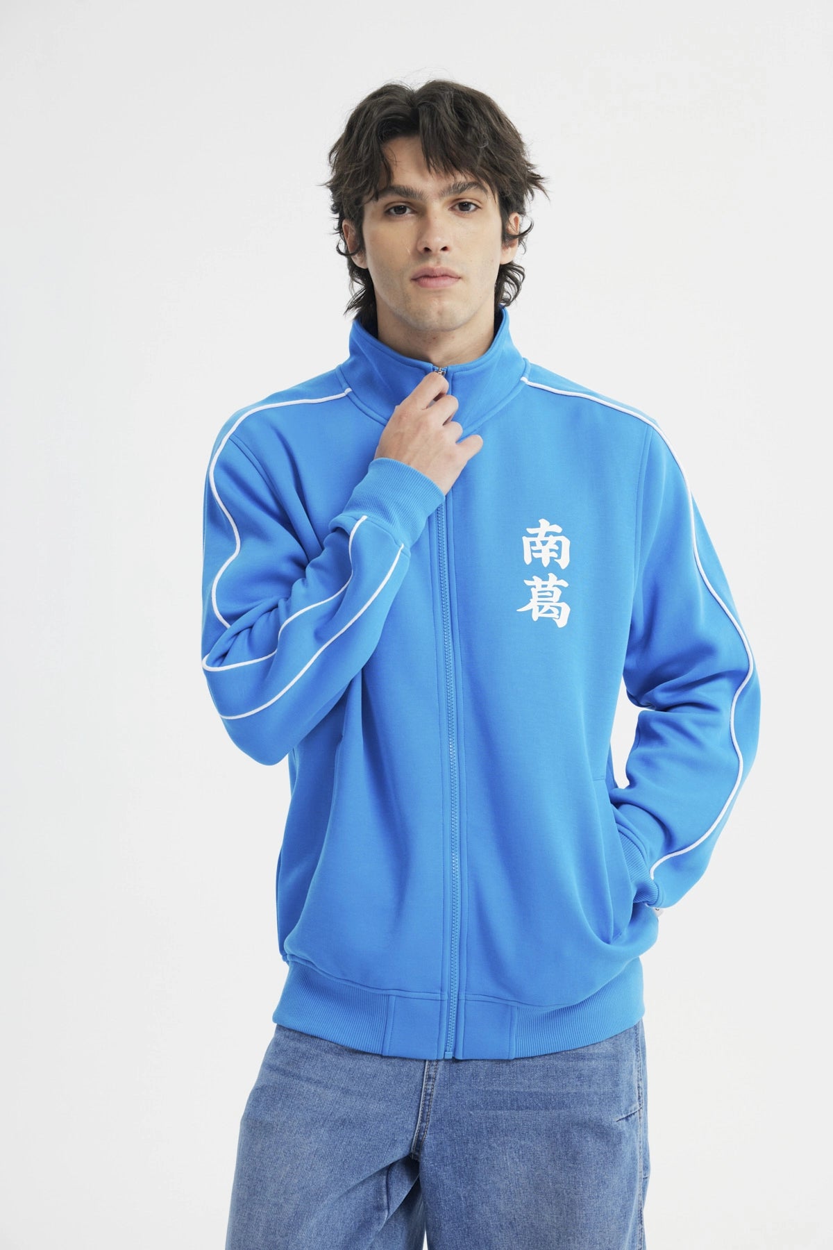 Polerón Regular Cuello Apoyado Hombre Supercampeones Azul