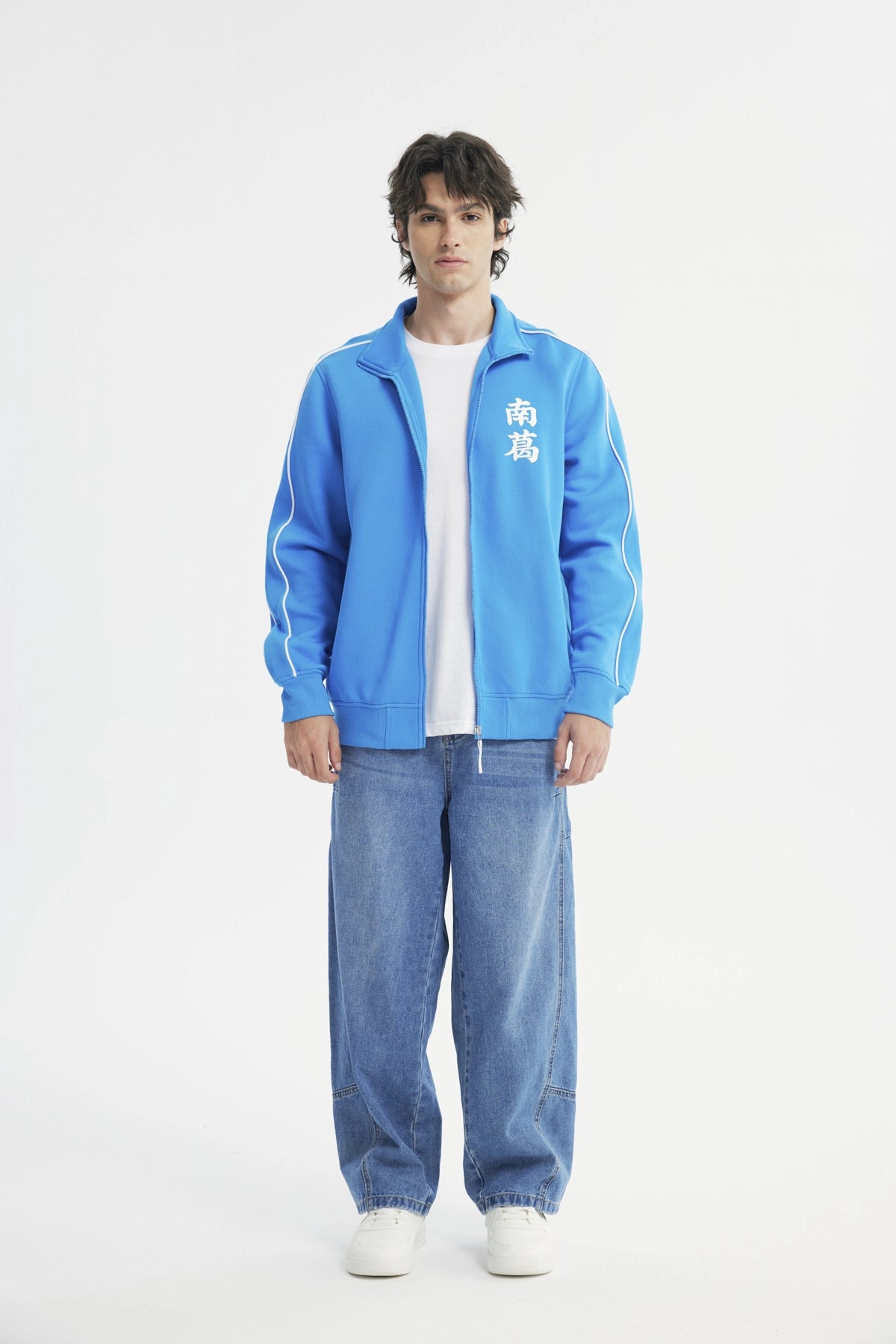 Polerón Regular Cuello Apoyado Hombre Supercampeones Azul