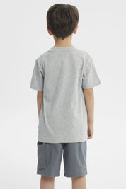 Polera Regular Bluey Niño Gris Melange Claro