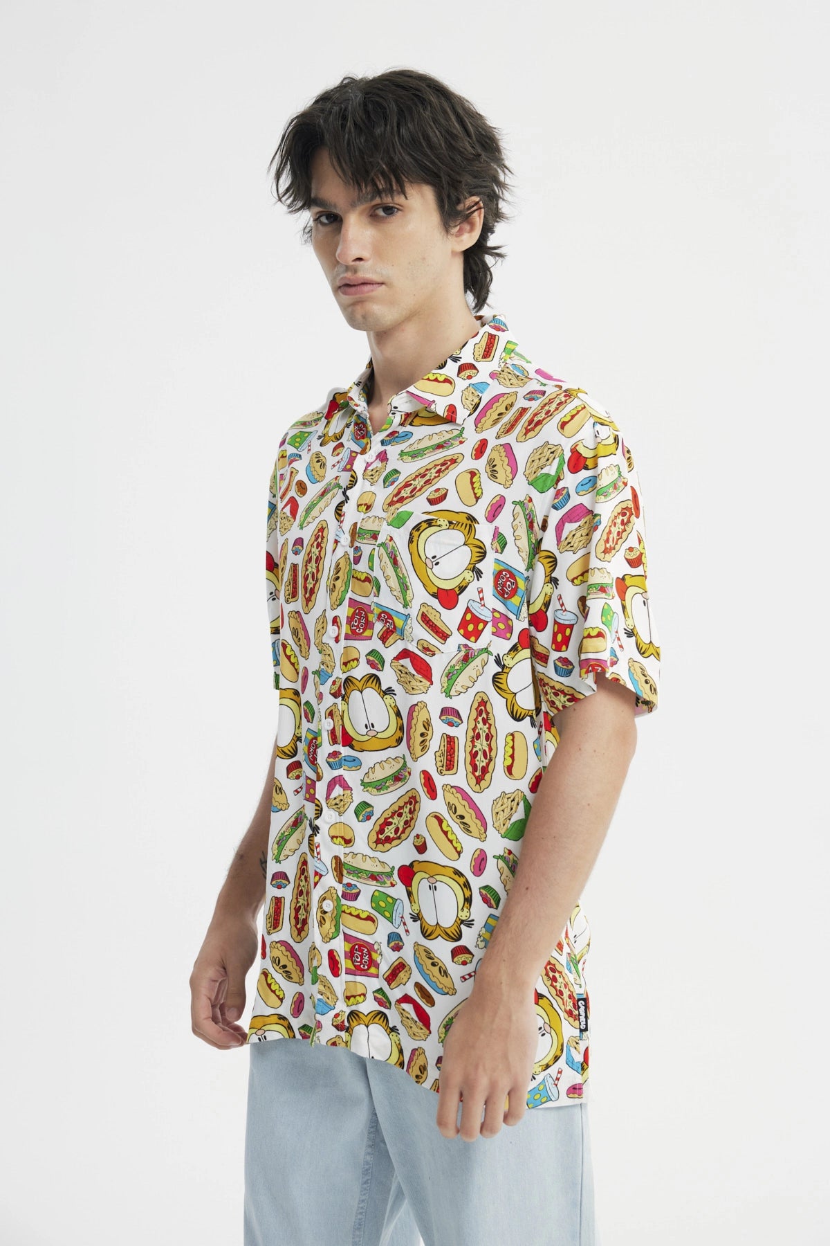 Camisa Regular Cuello Camisero Hombre Blanco