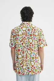 Camisa Regular Cuello Camisero Hombre Blanco