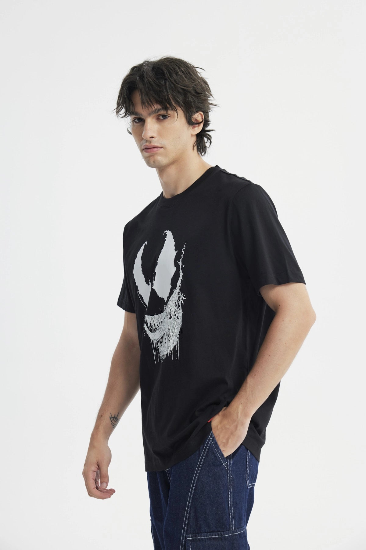 Polera Regular Hombre Negro