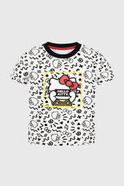 Polera Hello Kitty Niña Blanco