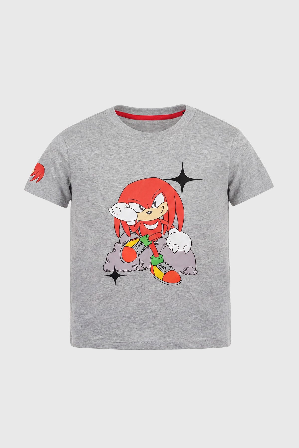 Polera Sonic Niño Gris Melange Claro