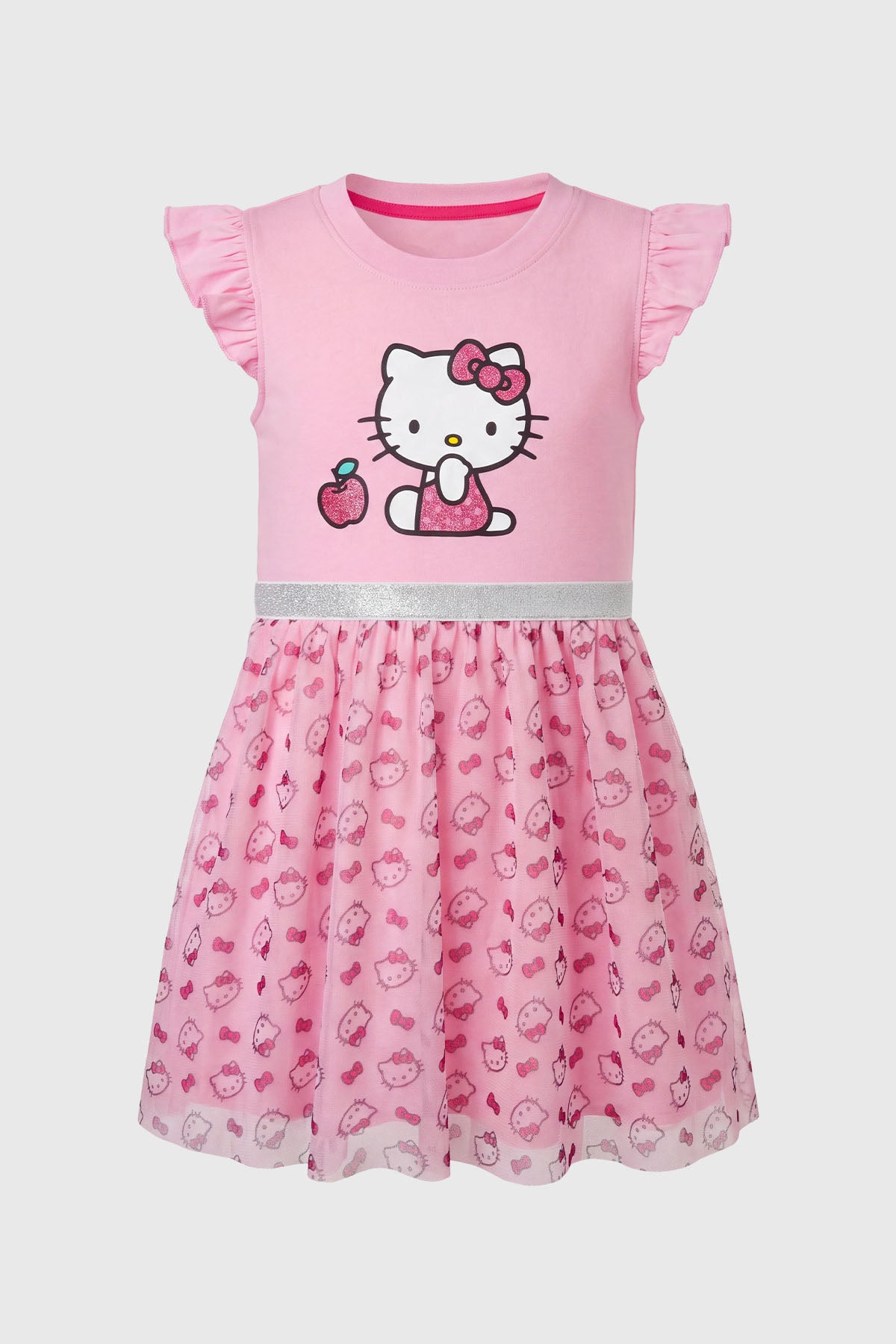 Vestido Midi Hello Kitty Niña Rosado