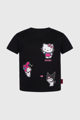 Polera Hello Kitty Niña Negro