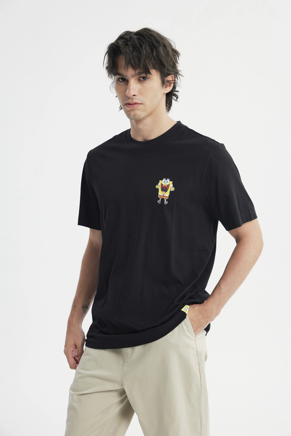 Polera Regular Hombre Negro