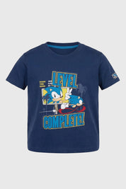 Polera Sonic Niño Azul Marino Oscuro
