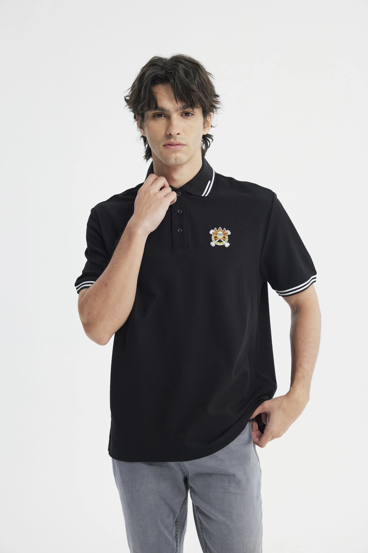 Polera One Piece Hombre Negro