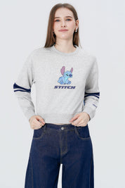 Polerón Regular Mujer Gris Melange