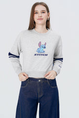 Polerón Regular Mujer Gris Melange