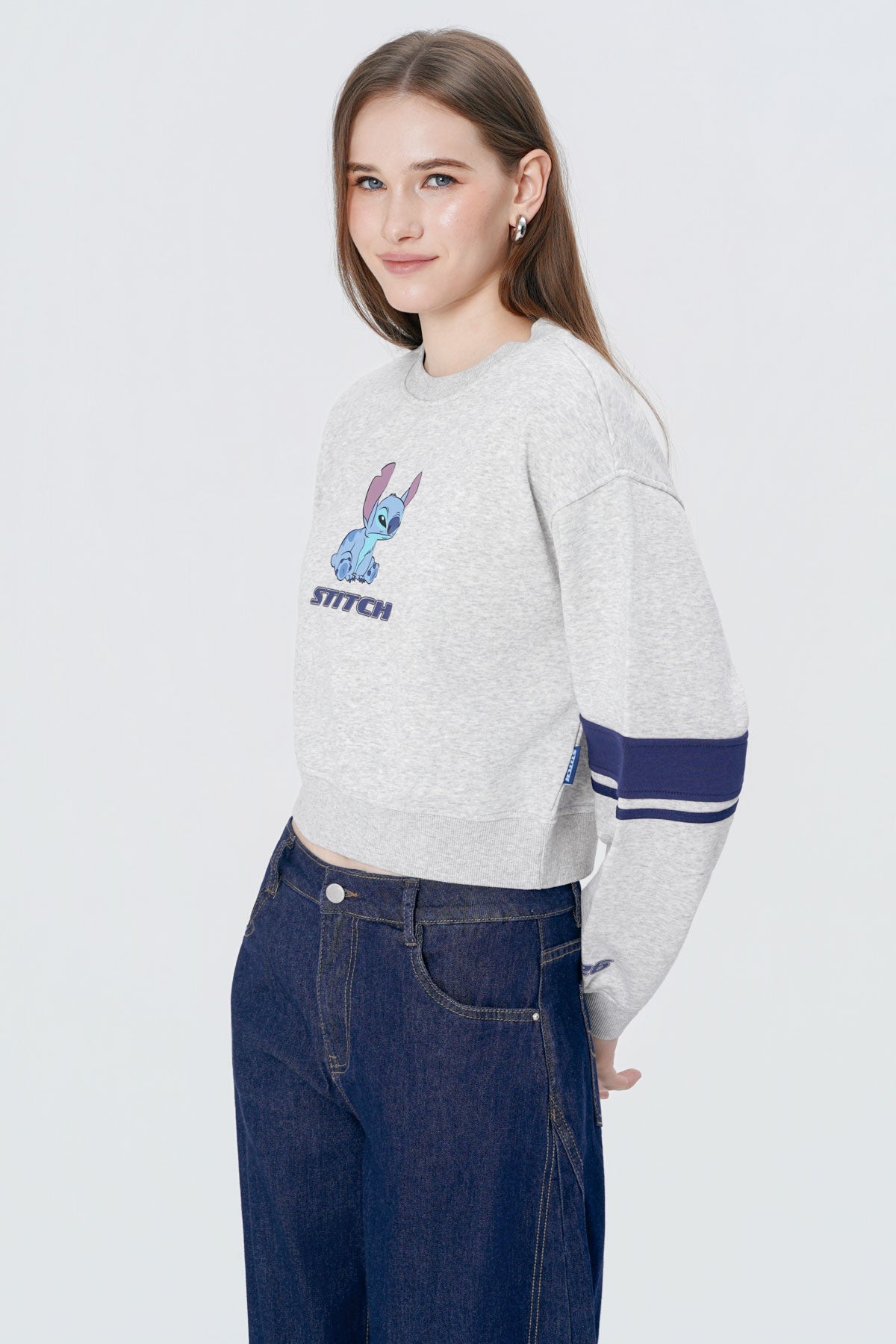 Polerón Regular Mujer Gris Melange