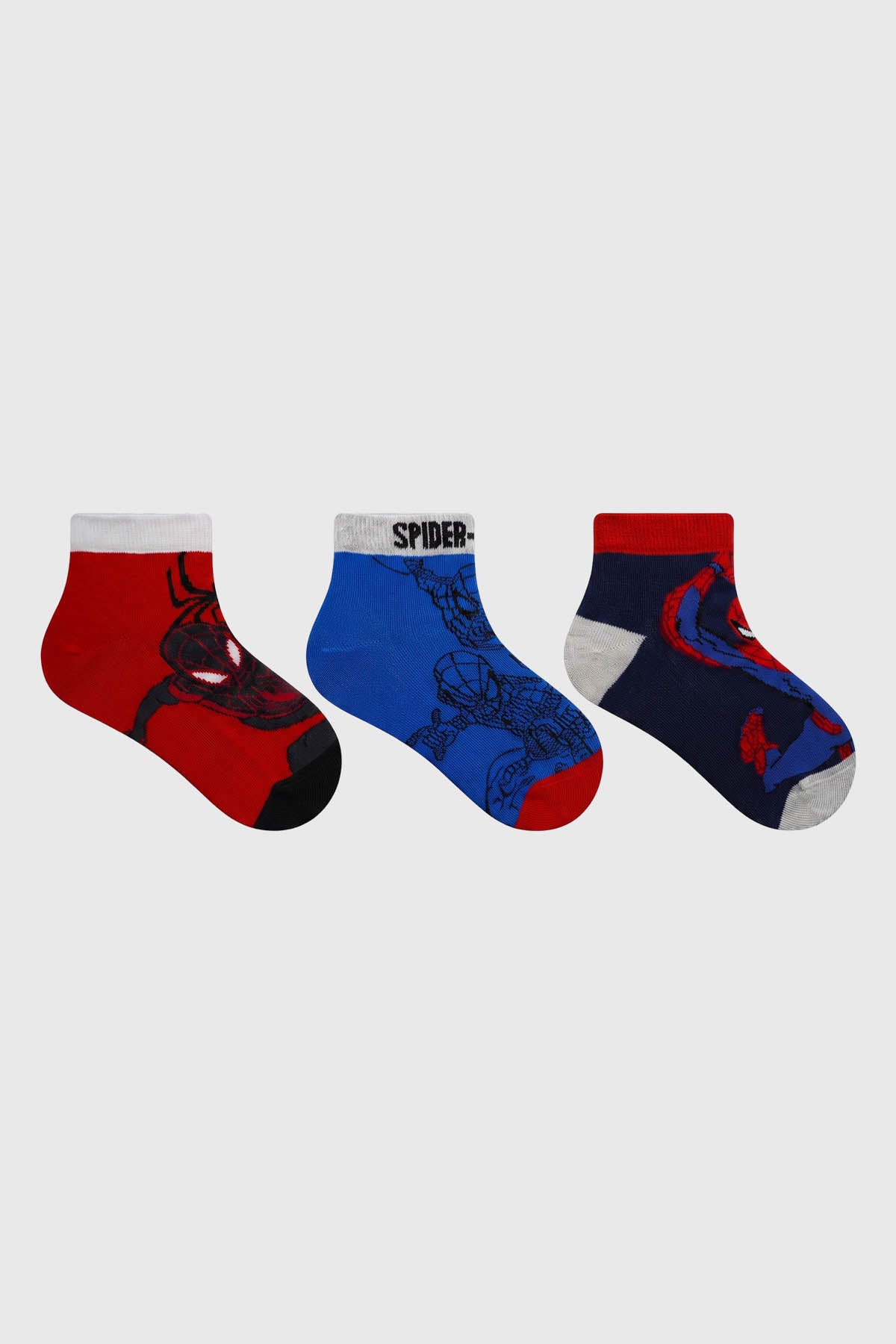 Calceta Deportiva Pack3 Spide Niño Azul Marino
