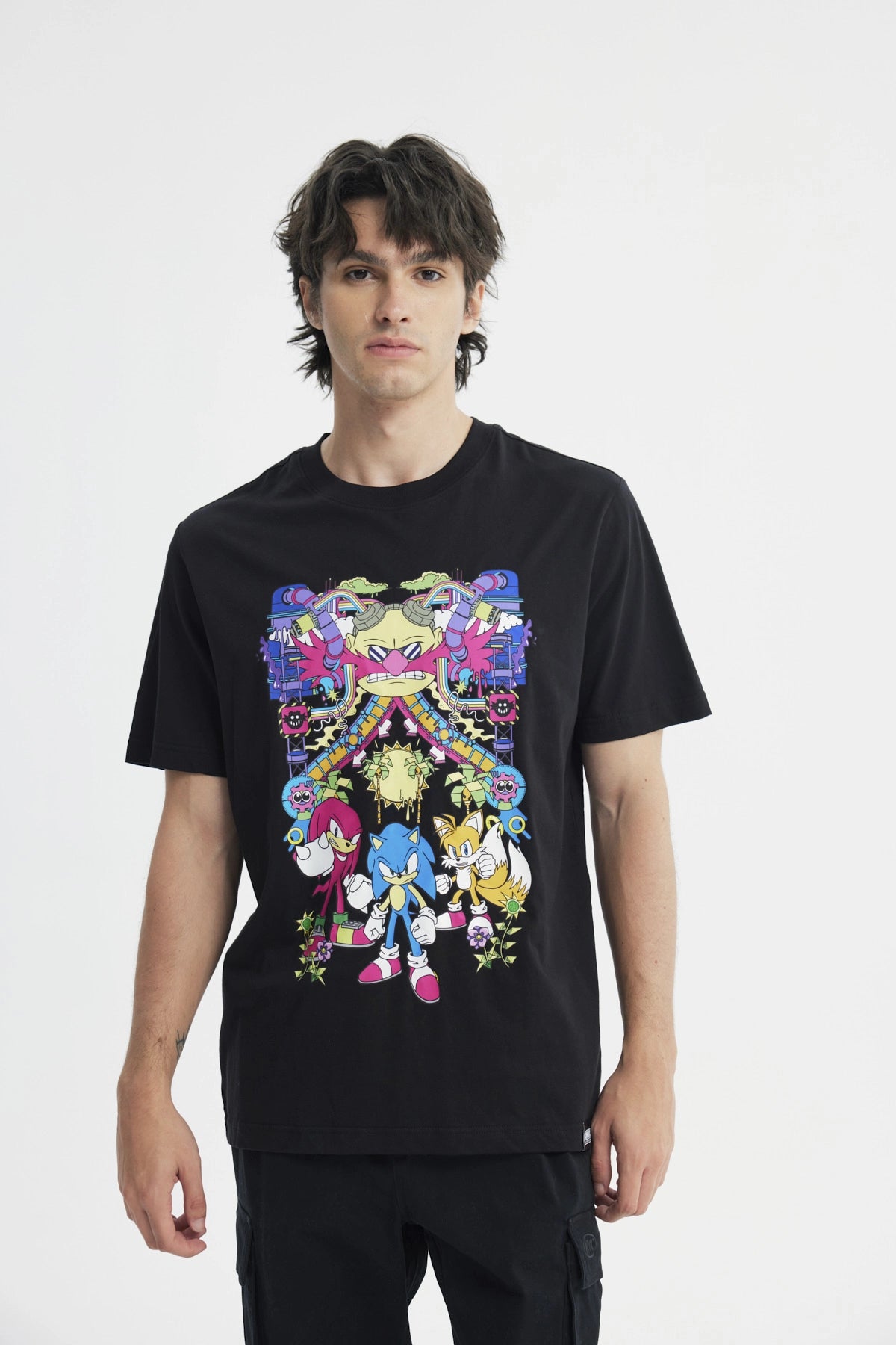 Polera Sonic Hombre Negro