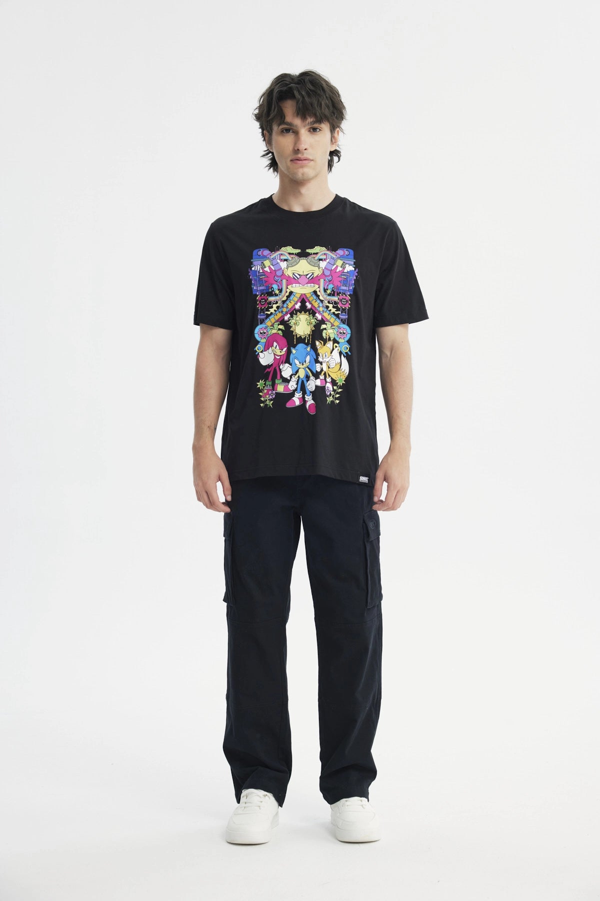 Polera Sonic Hombre Negro
