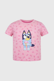 Polera Bluey Niña Rosado