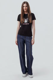 Polera Mujer Slim Fit Negro