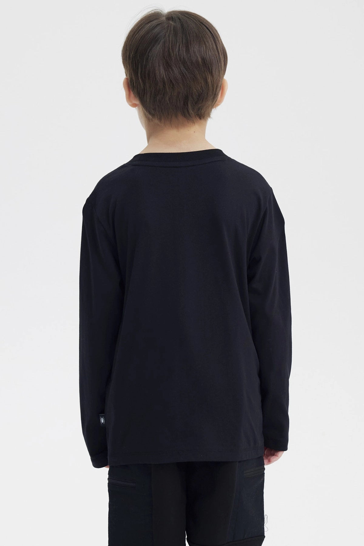 Polera Niño Spiderman Negro
