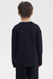 Polera Niño Spiderman Negro