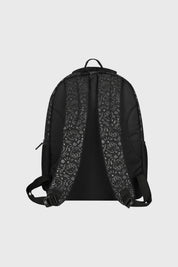 Mochila negra unisex con diseño de Hello Kitty en el frente estilo caricatura tamaño mediano con detalles rojos