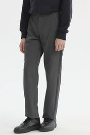 Pantalón gris para hombre teen con diseño liso y corte recto