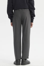 Pantalón gris para hombre teen con diseño liso y corte recto