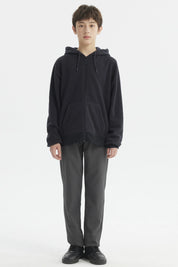 Pantalón gris para hombre teen con diseño liso y corte recto