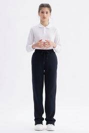 Pantalón Buzo Unisex Calce Recto Slim Azul Marino