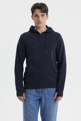 Polerón Hombre Full Zipper Azul Marino