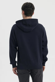 Polerón Hombre Cerrado Canguro Azul Marino