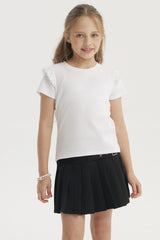 Polera Niña Con Vuelos Blanco