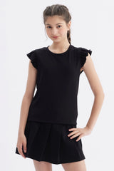 Polera Niña Rib Negro